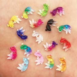 50 pçs resina bonito colorido mini peixinho flatback strass apliques diy estatueta scrapbook manicure acessórios artesanato of043 - Image 5
