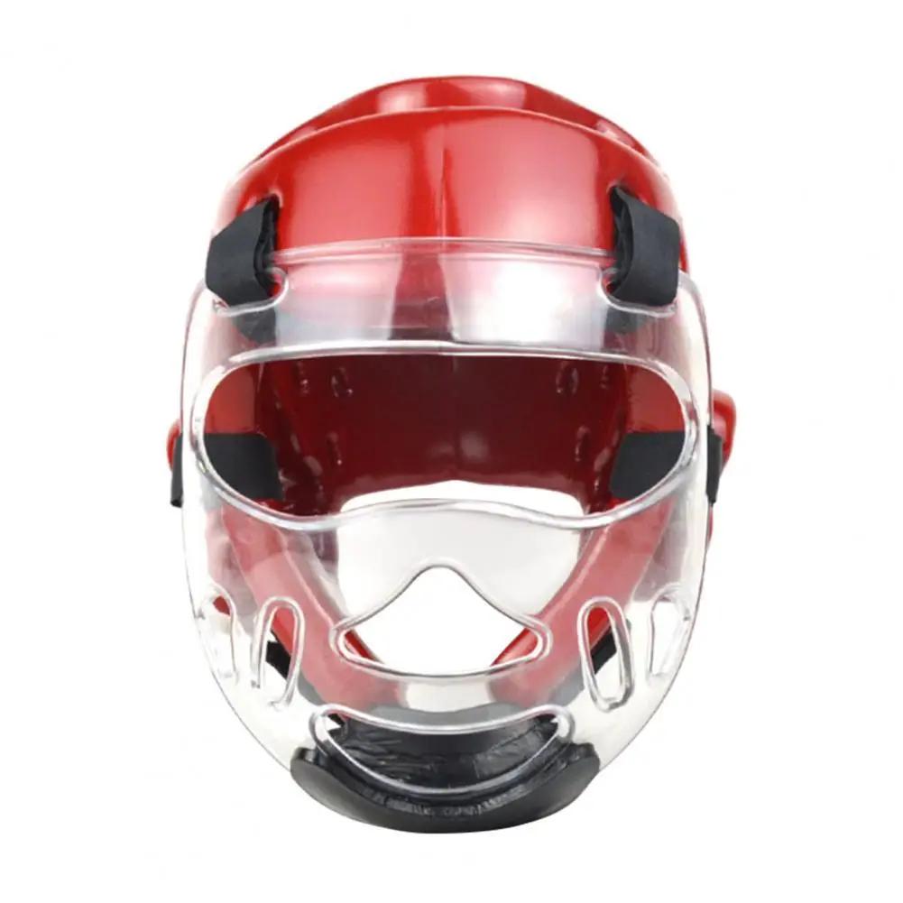Taekwondo capacete adulto crianças artes marciais luta máscara facial cabeça proteger equipamento de patinação engrenagem cabeça proteger luta rosto capa - Image 1