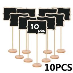 Mini Quadro De Madeira Para Casamento, Sinal De Mensagem, Comida, Etiquetas De Buffet, Cartão De Lugar De Mesa, Festa De Aniversário, 10Pcs - Image 1