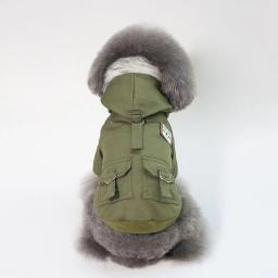 Jaqueta militar à prova de vento para animais, roupas para cães e gatos, casaco de cachorro, roupas quentes, fantasia para frio, inverno - Image 3