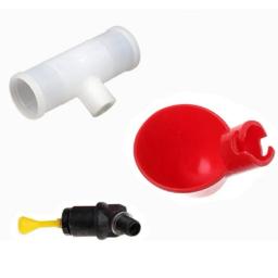 Gado de plástico bebendo alimentador Tee conector, frango automático bebedor tigela, copos de água do pássaro, PVC Tee Fittings, 20 25mm, 30-6Pcs - Image 5