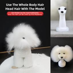 Animal de estimação simulação de cabelo apenas beleza falsa esteticista prática cão padrão poodle todo o corpo falso cabelo deve ser usado com esqueleto - Image 5