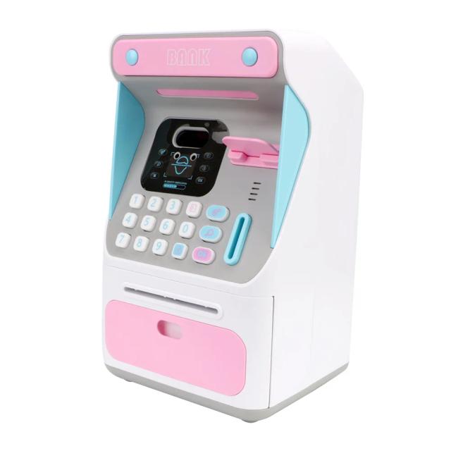 Cofrinho Eletrônico Infantil Máquina ATM com Reconhecimento Facial e Rolagem Automática