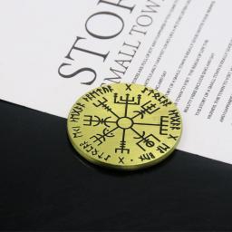 Numeração Moeda Bússola Viking, Coleção de Moedas Nordic Vegvisir, Staves Runa Mágica, Ornamento Lembrança Talismã - Image 3