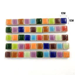 Telhas de vidro do mosaico cerâmico para DIY, ornamentos artesanais, artesanato de parede, cristal colorido, espelho, materiais decorativos, espelho, 100g - Image 1