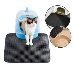 Impermeável dupla camada Pet Litter Mat, antiderrapante, lavável Cat Mat, Suprimentos - Image 1