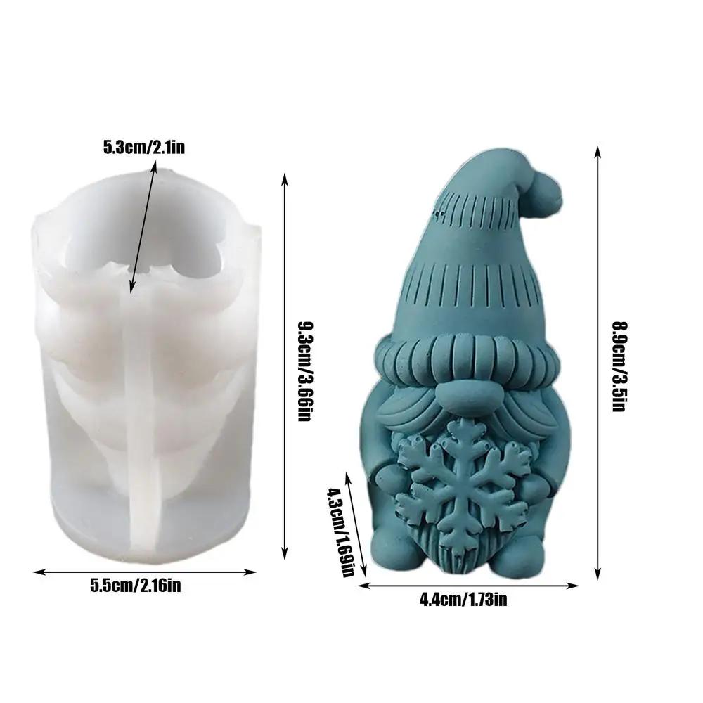 Molde de Gnome Anão para Sabão e Vela de Dia dos Namorados - Moldes de Silicone 3D para Fundição de Resina e Gesso para Decoração em Casa