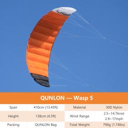 Kite de tração profissional com barra, equipamento de kitesurf, 4 linhas elétricas, 9km, 3,6 m-4,5 m, para ajuste, salto - Image 3