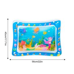 Tapete de jogo sensorial para animal de estimação, Esteira inflável para gato e cachorro, Tema do oceano, Tapete espessado com peixe - Image 6