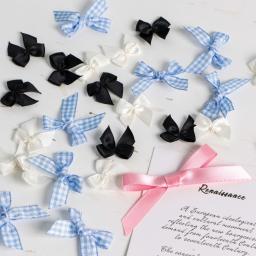 Mini Fita De Cetim Laço, Artesanato DIY, Bowties Handwork, Grampo De Cabelo, Presente De Festa, Decoração De Roupas, Bowtie Flor, 50pcs - Image 4