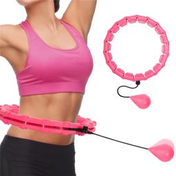 24 peças de auto-fiação esporte inteligente hoop ajustável fitness círculo cintura fina exercício hula plástico inteligente anel - Image 1