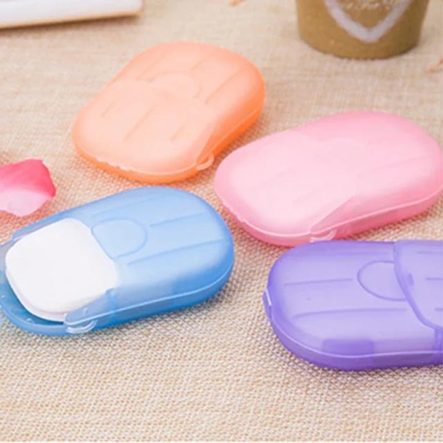 Fitas de Sabão Portáteis para Banheiro - 20 Comprimidos Aromáticos para Banho e Lavagem das Mãos