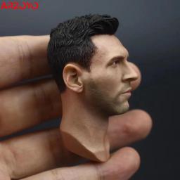 Messi Futebol Estrela Cabeça Escultura, PVC Cabeça Escultura Modelo Fit, Soldado Masculino, Figura de Ação Neckless, Bonecas do corpo, 1:6 Escala, 12" - Image 2