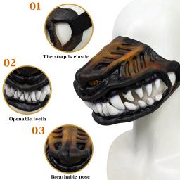 Máscara de boca de látex acolchoada para grande dramatização, focinhos de borracha, cachorro, halloween, cosplay, adereços fotográficos, acessórios - Image 4