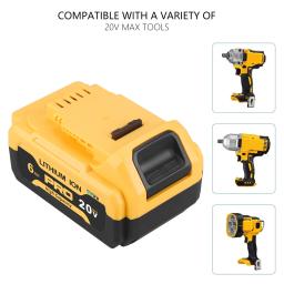Probty-Bateria de Substituição para DCB200, 20 V, 6000mAh, Compatível com Dewalt 20 V, 18 V e 20 Vot Tools - Image 6