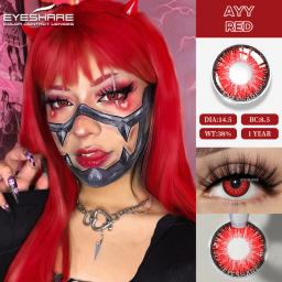 Lentes de contato de cor ocular, 1 par, cor azul, ayy, anime, cosplay, halloween, beleza, maquiagem - Image 5