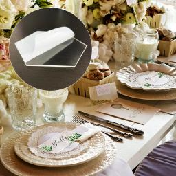 10/20/50 pçs cartão de lugar de mesa acrílico dourado para festa de casamento cartões de assento sinal nomes de convidados tag convite festa decoração diy - Image 6