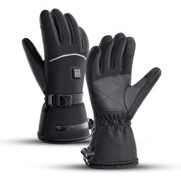 Luvas aquecidas elétricas da motocicleta inverno moto luvas aquecidas quente à prova dwaterproof água recarregável aquecimento luvas térmicas para snowmobile - Image 3