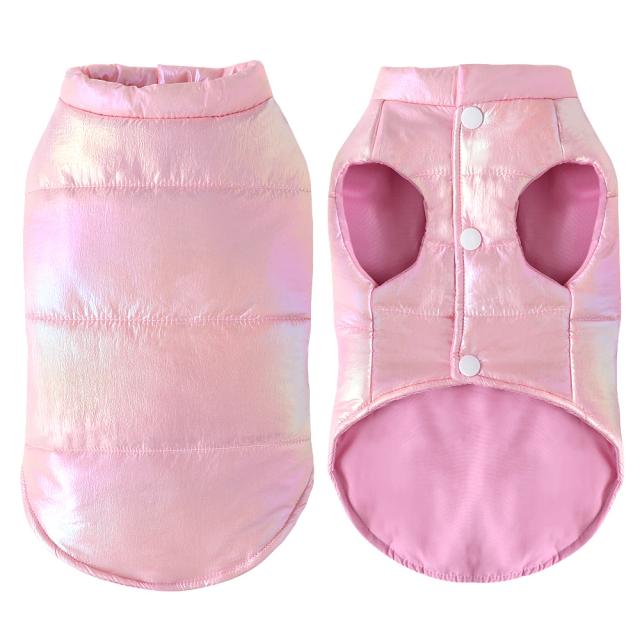 Colete impermeável rosa para cães e gatos pequenos - jaqueta quentinha para chihuahuas no inverno