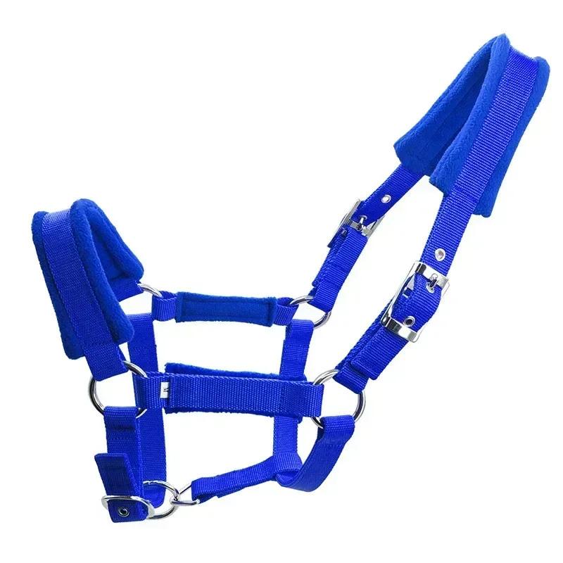 1pc macio acolchoado pônei cavalo halter brida headstall cabeça colar acessórios de equitação ergonômico confortável sem encaixe halteres - Image 1