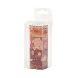 5 pçs conjunto de fita washi folha de ouro cinta washi fita adesiva estilo chinês scrapbooking suprimentos flor decorar diário adesivos bonito - Image 5