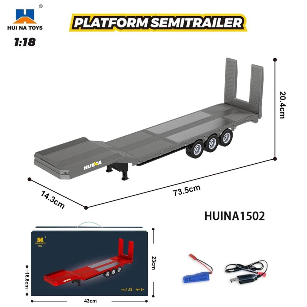 Huina 1/18 19ch rc caminhão 1501 770s scania liga trator 2.4g caminhão de reboque de engenharia de controle remoto com brinquedos leves e sonoros - Image 1