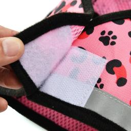 Arnês Respirável para Cães Pequenos Médios, Gato, Reflexivo, Ajustável, Correia Peito de Nylon, Yorkshire, Leopardo, Pet Shop - Image 4