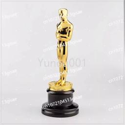 Troféu De Oscar De Liga De Zinco De Tamanho Completo, Troféu De Metal Verdadeiro, Escultura Lembrança, 13.5 ", 1:1 - Image 3