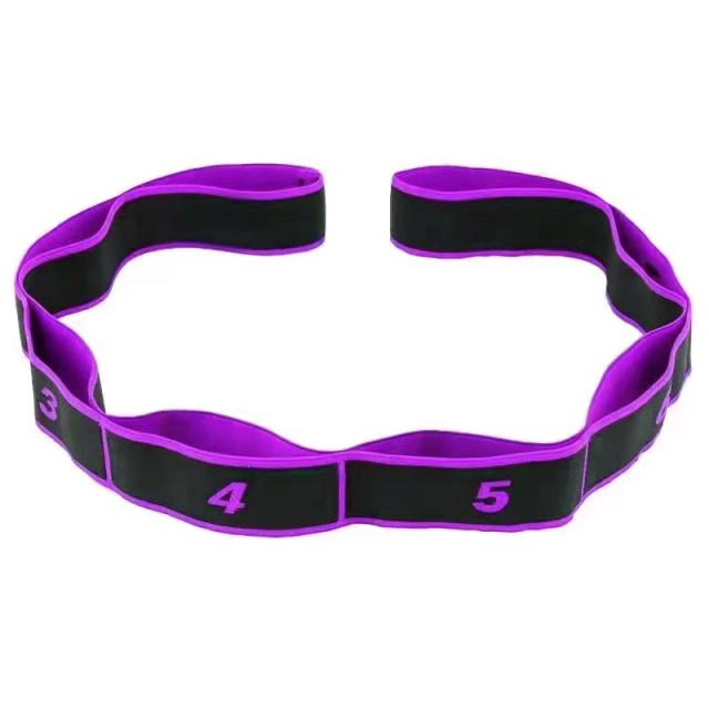 Banda de Alongamento para Yoga com 8 Segmentos - Alta Elasticidade e Dupla Camada para Fitness e Dança