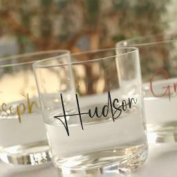 Vinil Personalizado Nome Adesivos, Casamento, Festa Nupcial, Flautas De Champanhe, Balões, Caixa De Presente, Decalques com Nome, Personalizado - Image 1