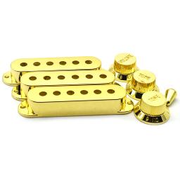 Single Coil ST guitarra elétrica captador tampa, Volume Tom Control botão, interruptor de ponta, Prata captador titular caso, 1 conjunto - Image 6