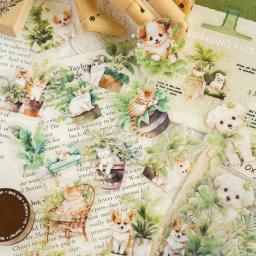 Impermeável Vintage Botânico Samambaia Folha Adesivos Set, Transparente PET Plant, Scrapbook Adesivos para DIY Jornal Decoração, 30 pcs - Image 4