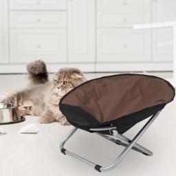 Cama dobrável elevada do animal de estimação, rede do gato, ninho do sono, altura ajustável, confortável, mobília portátil, suporte do metal, berço dobrado - Image 2