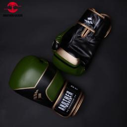 Luvas de boxe profissionais para homens e mulheres, couro, MMA Sparring, saco de soco, treinamento, luta, muay thai, crianças, luva kickboxing - Image 1