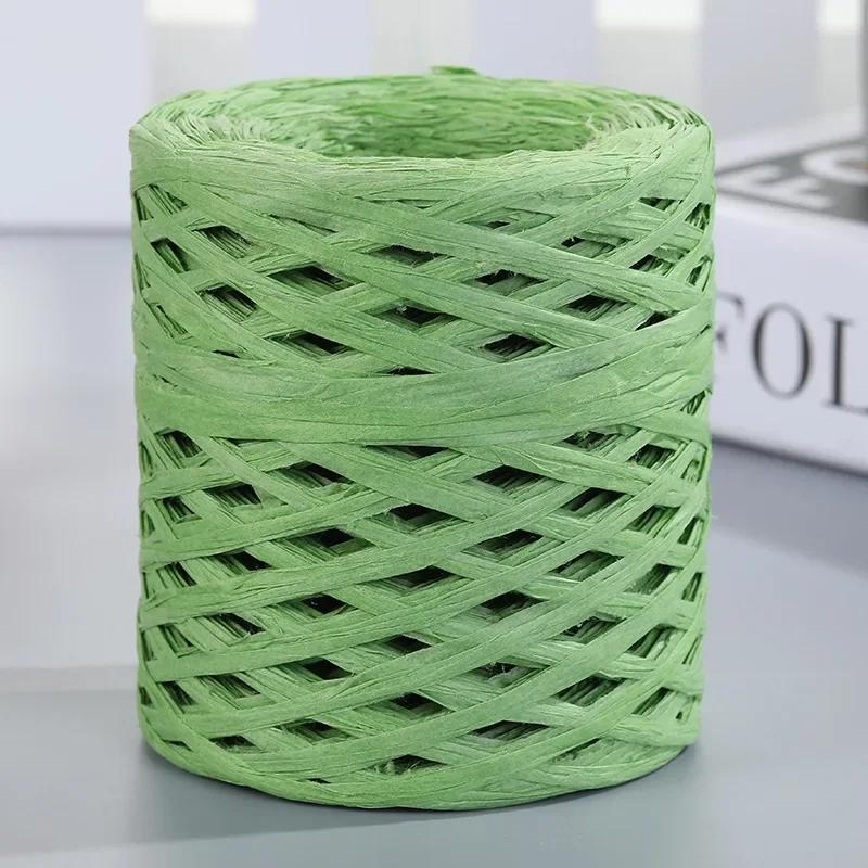 2023 200m fio de palha de ráfia natural para tricô crochê fios de papel diy artesanal verão chapéu de praia saco freeshipping - Image 1