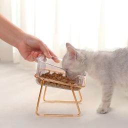 Tigela de alimentação elevada destacável com suporte para animais de estimação, prático, sem contato, alimentador cervical, filhote de cachorro, lanches, cães, gatos - Image 6