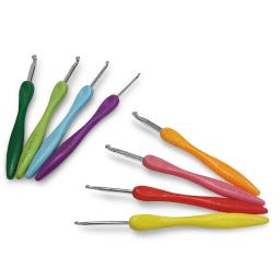 Agulhas de alumínio com borracha macia Grip, Crochet Hook, alças almofadadas, tricô colorido, 2.5-6.0mm, 8 PCs/Set - Image 6