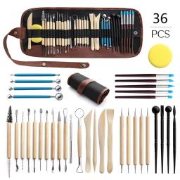 Cerâmica Clay Sculpting Tool Set, suavizando cera escultura, Polymer Shapers, Modelagem Esculpida Escultura Tool Kit, 5-61Pcs - Image 2