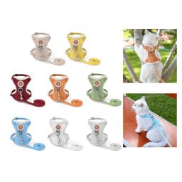 Arnês para para gatos, coleira ajustável para animais estimação, tração, coelho, gatinho, cachorro, corda - Image 1
