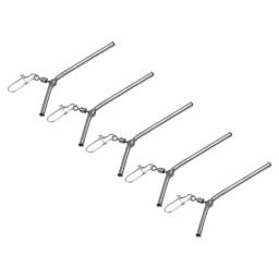 Tubo de bronze com Double Ends, Pesca Balance Connector, Anti Emaranhado, Equipamento de pesca marítima, estilo pequeno, 5 cm, 7 cm, 9cm, 5 Pcs - Image 3