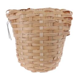 Casa passarinho tecida bambu para ninho beija-flor para poleiro pequeno pardal - Image 4