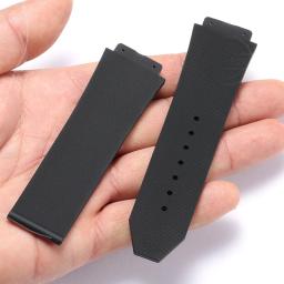 25 × 19mm Silicone Band Para Hublot cinta Big Bang Pulseira Esportes impermeável Sweatproof Rubber Bracelet Watch Acessórios - Image 5
