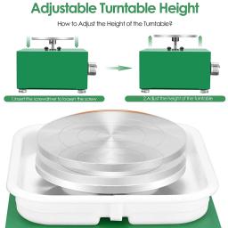 Mini máquina elétrica da roda da cerâmica, ferramentas DIY argila, mesa giratória e Sculpting Kit, cerâmica formando trabalho, 10cm - Image 3