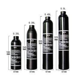 0.25L/0.35L/0.45L/0.5L Liga De Alumínio Garrafa De Gás 300Bar Cilindro De Ar De Alta Pressão Mergulho Tanque De Oxigênio Aquário CO2 Tanque M18 * 1.5 - Image 1
