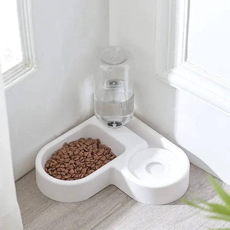 Double Pet Feeding Bowl Set, Food Bowl, adequado para gatos e cães pequenos - Image 1