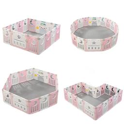 Infantil Indoor Playpen, Ginásio Atividade do Bebê, Cerca Dobrável, Criança, Rosa, Cercadinho de Segurança, Casa, Tapete de Crawling, Ball Pool, Playground - Image 1
