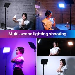 Ulanzi lt003 rgb luz de vídeo cor cheia painel de luz 8000mah pode ser escurecido 2500-9000k cri 95 + photo studio lâmpada 266 contas livestream - Image 5