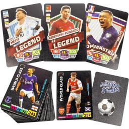World Football Stars Gold Foil Card, Contém 55 das maiores estrelas de futebol do mundo, Cartão de coleção, grande presente, 55pcs - Image 1