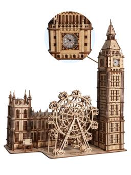 3d quebra-cabeça de madeira big ben modelo kits relógio de mesa diy blocos de construção presente criativo decoração para casa para a família presente de natal exclusivo - Image 5