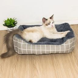 Confortável Pet Nest Bed, Camas Cat, Engrossar Pet Mats, Cama para cães pequenos e médios e grandes, Sofá-cama, Canil Dormir Camas, Manter Quente - Image 2